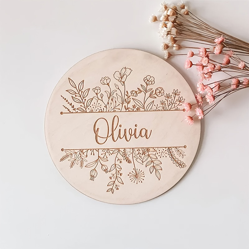 Interior Design Names - Plakat Nama Berukir Bunga yang Dipersonalisasi,