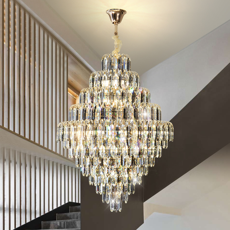 Interior Design Luxury Living Room - Lampu Gantung Kristal untuk Desain Interior