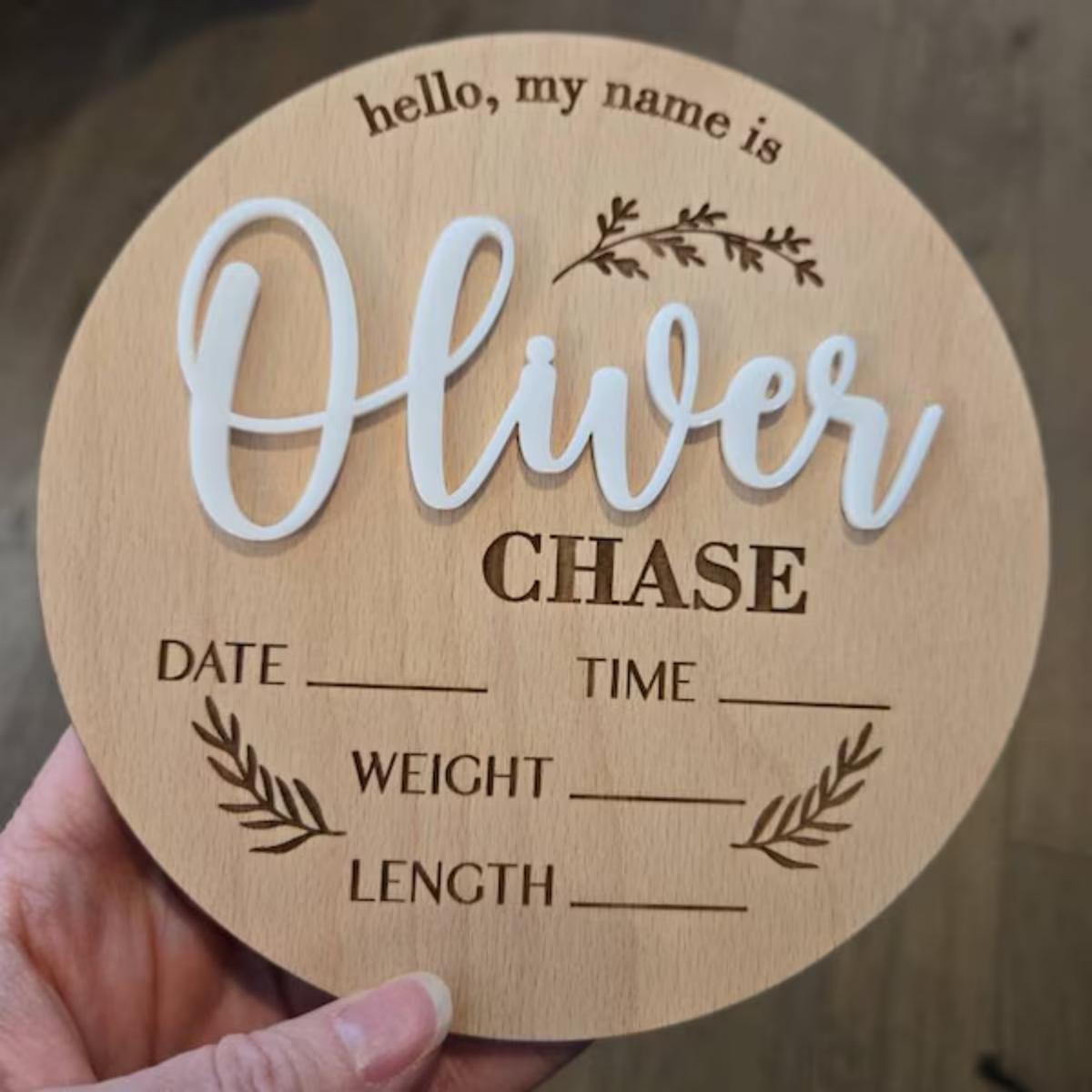 Interior Design Names - 1 Buah Tanda Pengumuman Bayi Kustom,