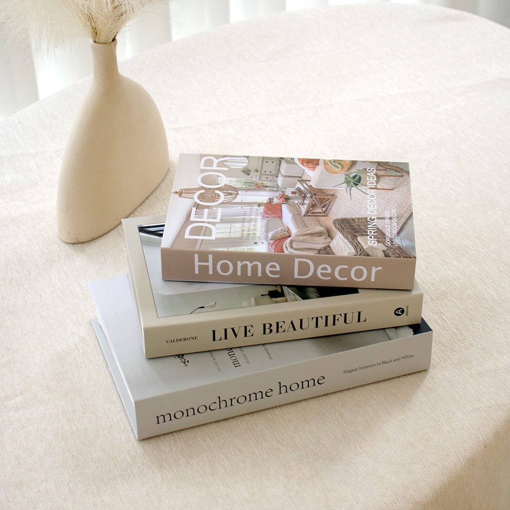 Interior Design Book - 3Pcs/Set Buku Palsu Dekoratif Mewah Hiasan