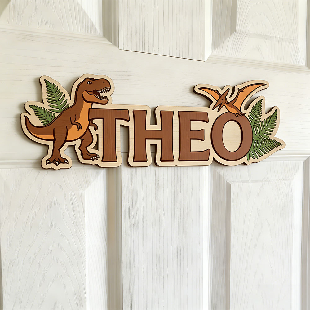 Interior Design Names - Tanda Nama Dinosaurus yang Dipersonalisasi untuk