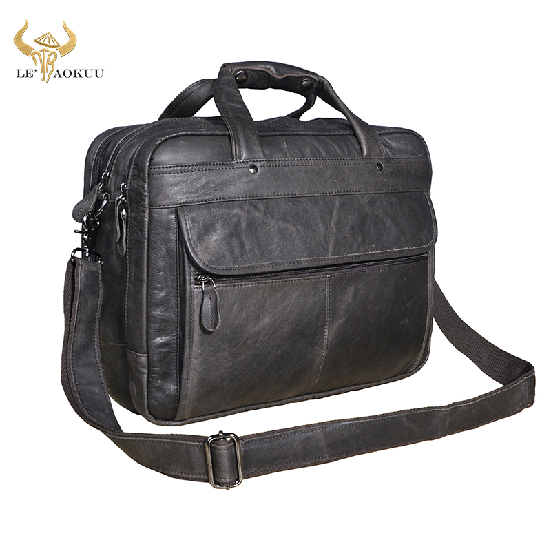 Interior Design Documentation - Tas Kantor Bisnis Abu-abu Retro Kulit