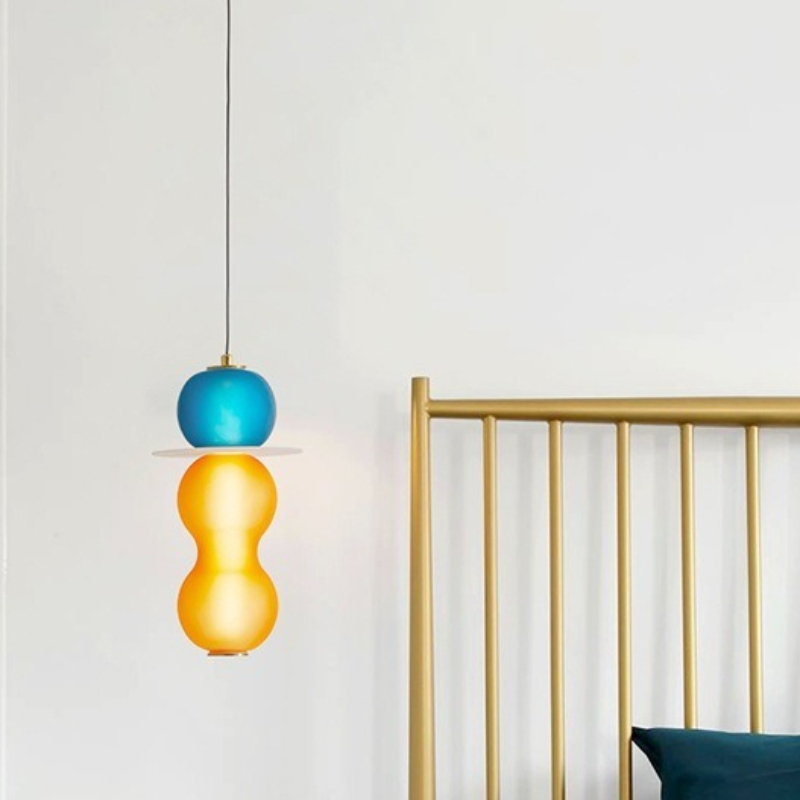 Interior Design Remote - Lampu Gantung Kecil Kaca Berwarna Desainer