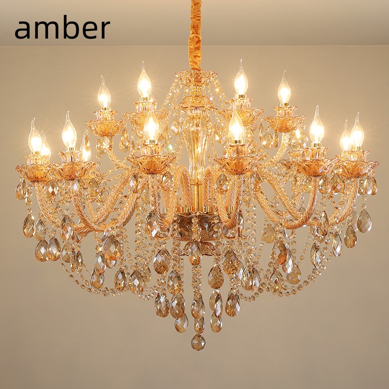 Interior Design Luxury Living Room - Lampu Gantung Kristal Mewah Prancis untuk