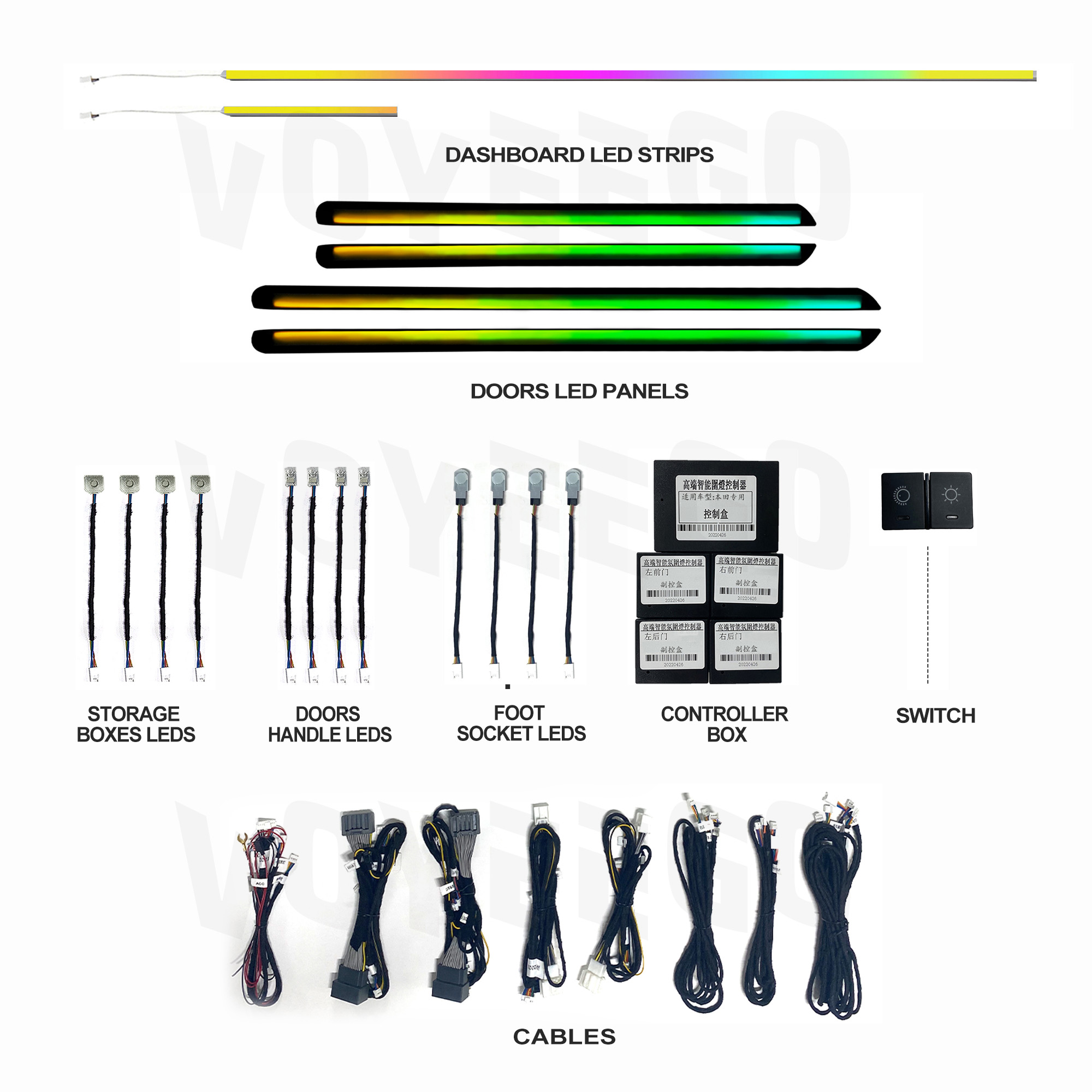Lampu Interior Mobil LED Bar d - Interior Design Remote ulasan dan harga