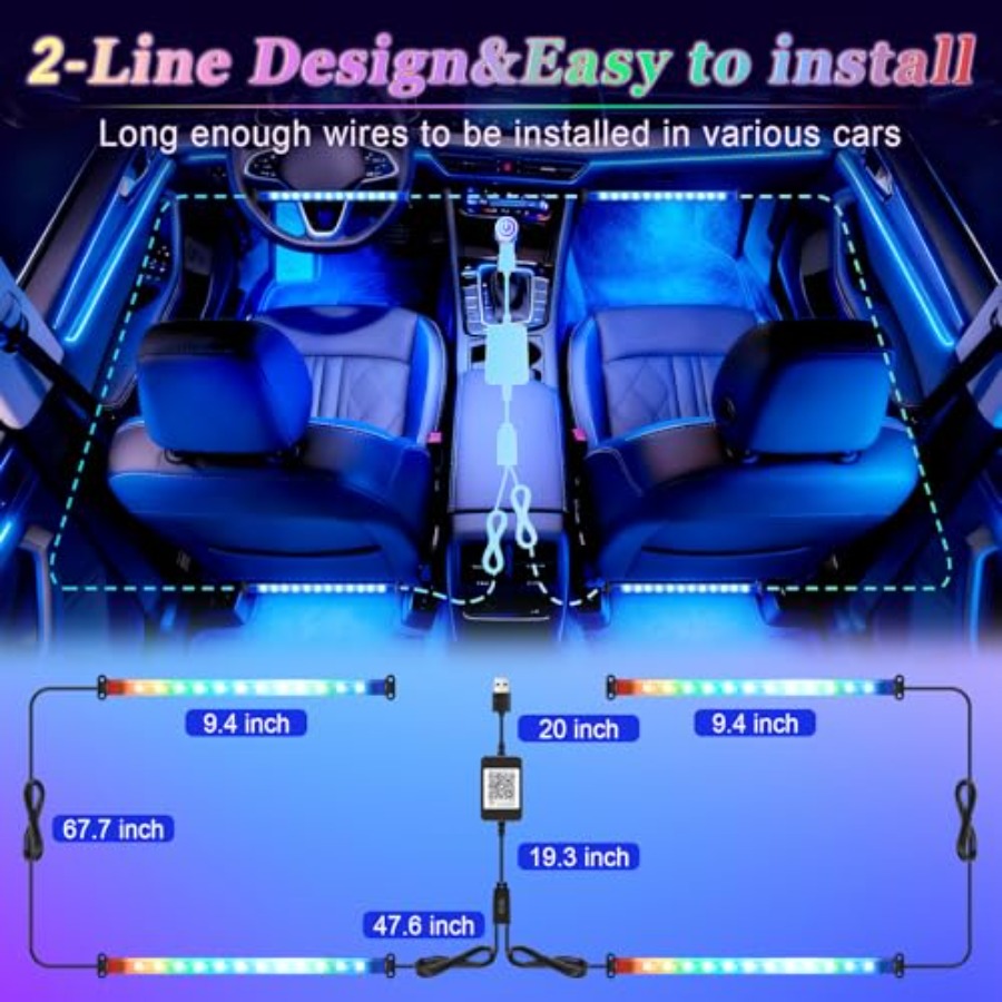 Lampu LED Interior Mobil Pinta - Interior Design Remote ulasan dan harga