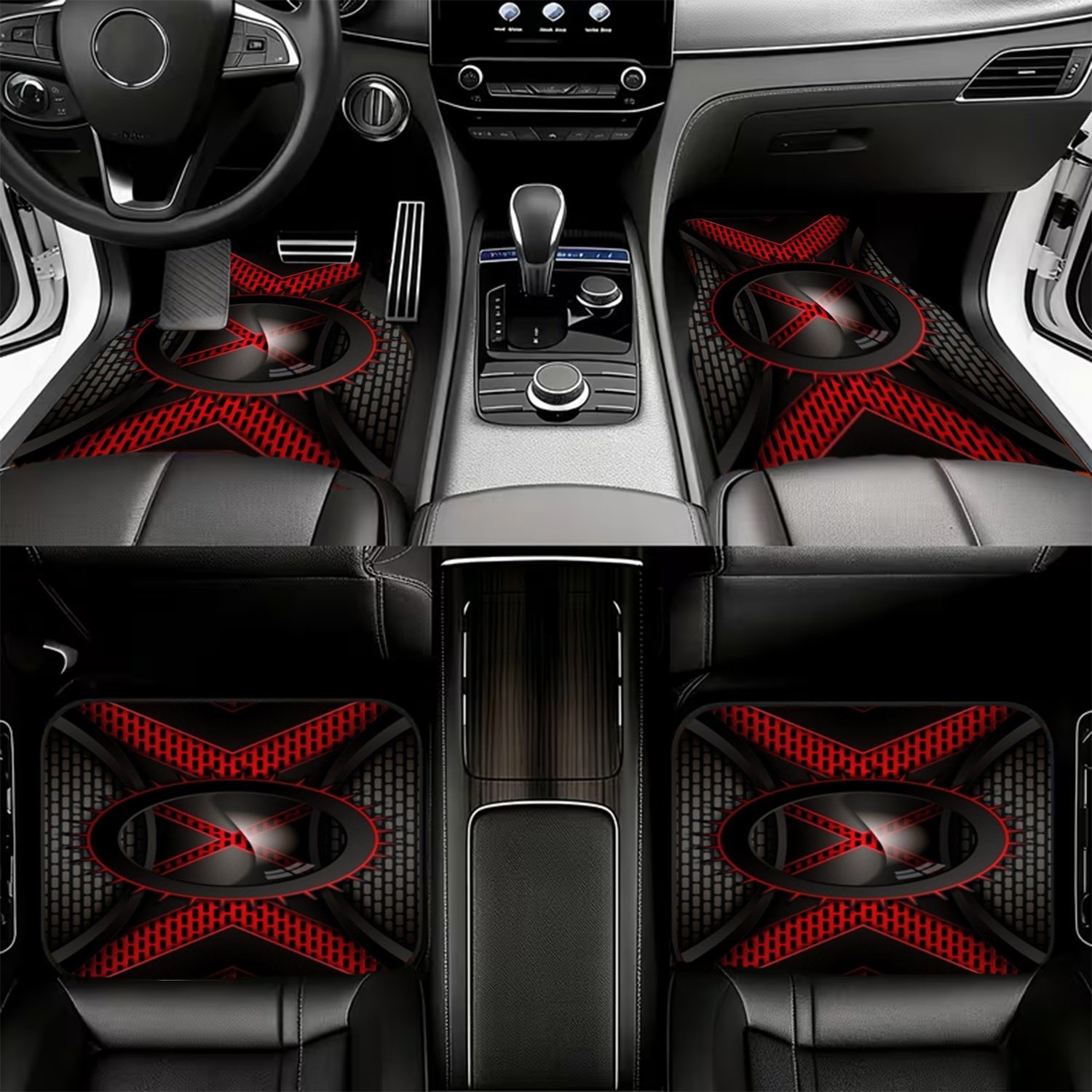 4pcs Karpet Mobil, Desain Futu - Interior Design Industrial Style ulasan dan harga