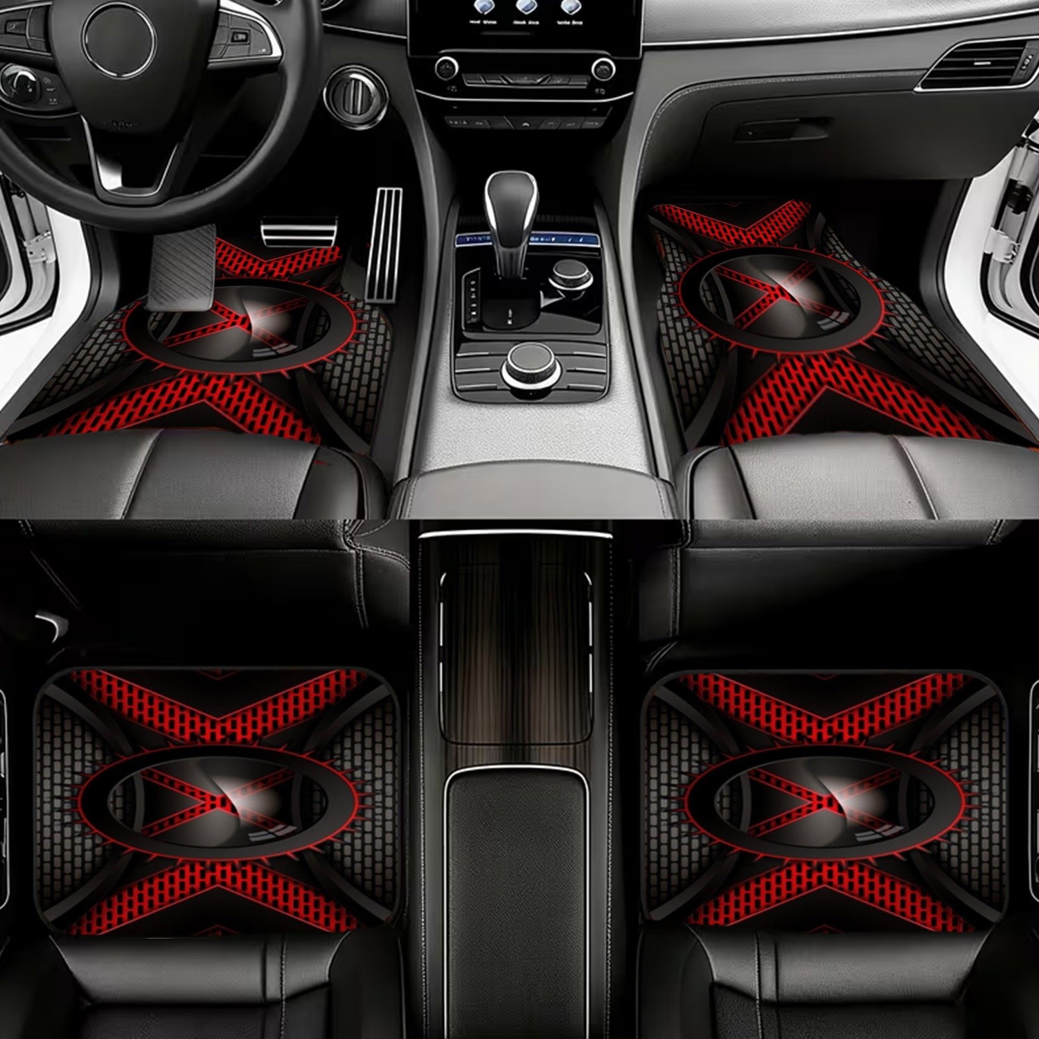4pcs Karpet Mobil, Desain Futu - Interior Design Industrial Style ulasan dan harga