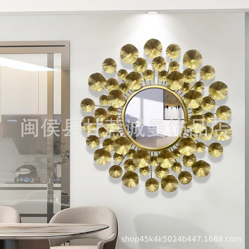 Cermin Dinding Logam Emas Gaya - Interior Design Luxury Living Room ulasan dan harga