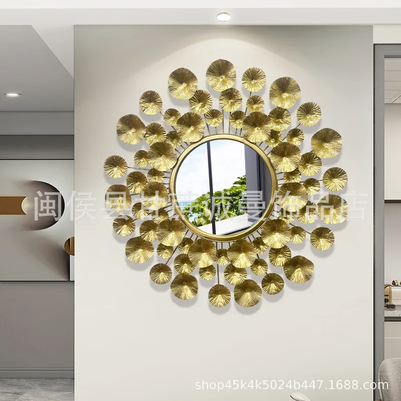 Cermin Dinding Logam Emas Gaya - Interior Design Luxury Living Room ulasan dan harga
