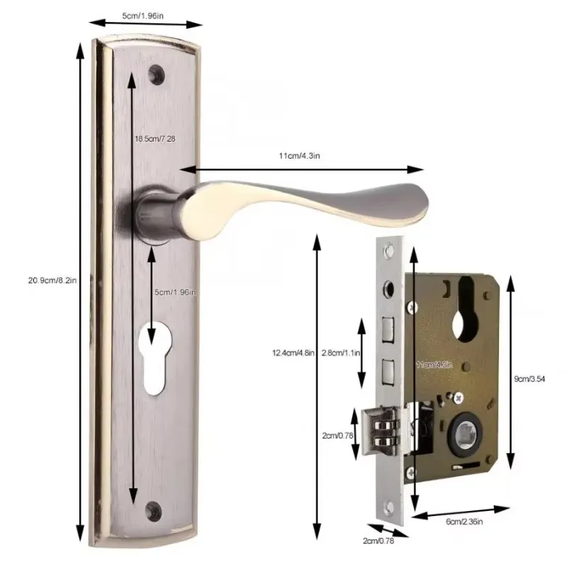 Kunci gagang pintu emas, kunci - Interior Design Kitchen ulasan dan harga