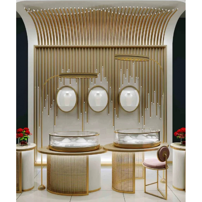 Desain Etalase Perhiasan Kaca  - Interior Design Retail ulasan dan harga