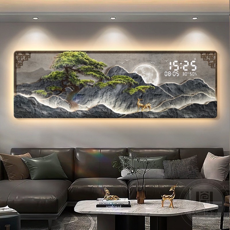 Jam Dinding Digital Mewah Ukur - Interior Design Luxury Living Room ulasan dan harga