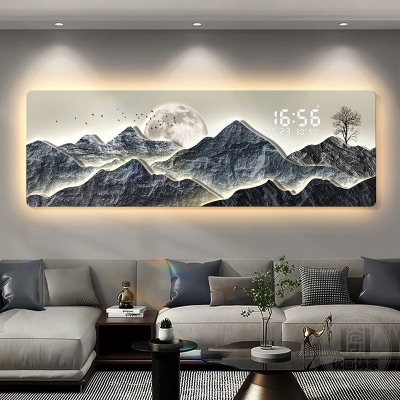 Jam Dinding Digital Mewah Ukur - Interior Design Luxury Living Room ulasan dan harga