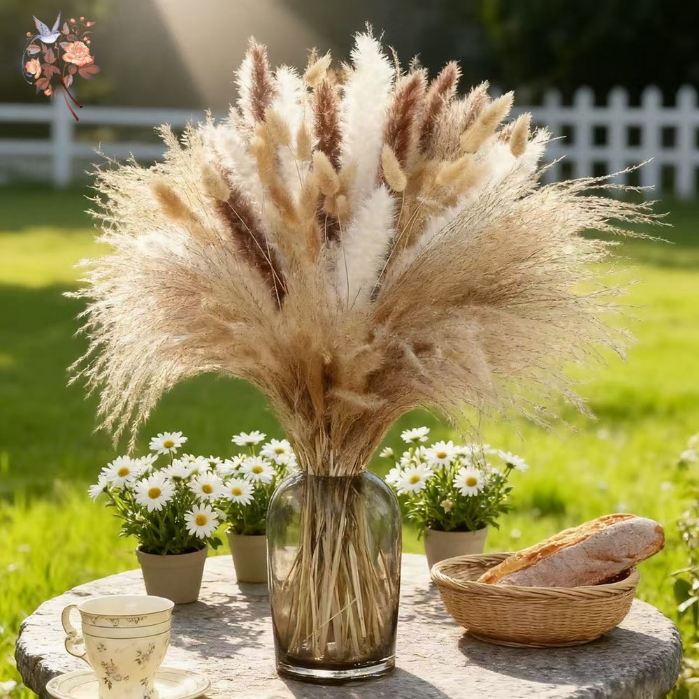 Buket Bunga Kering Alami Campu - Dried Pampas Bundle ulasan dan harga