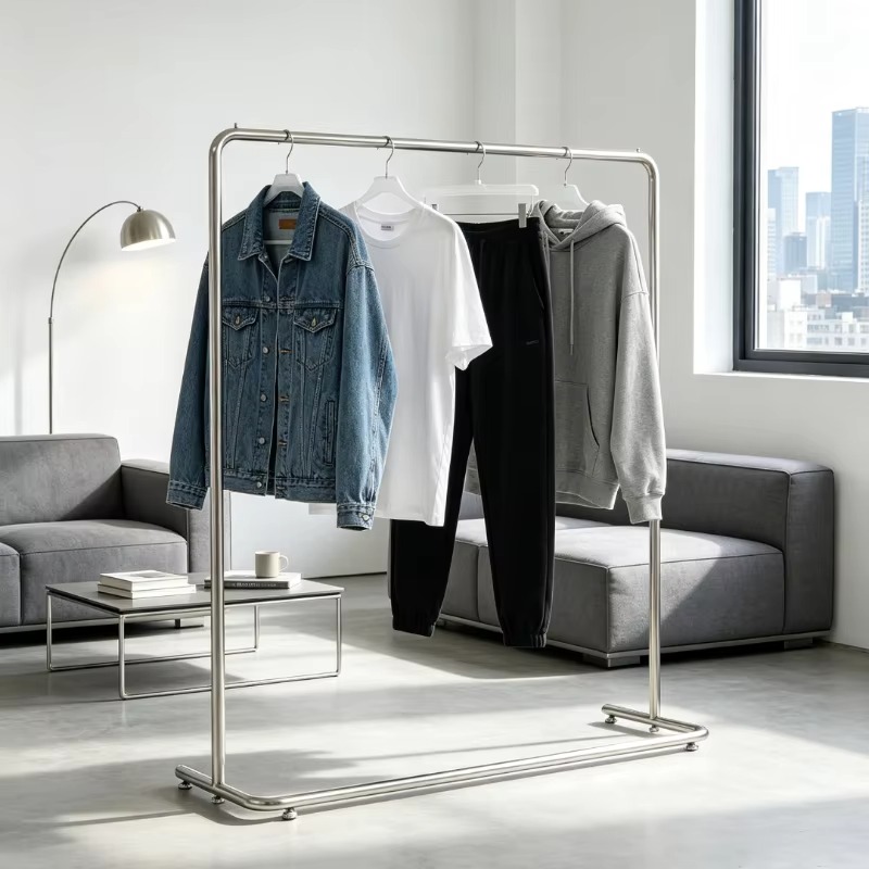 Rak Pakaian Baja Tahan Karat B - Interior Design Luxury Living Room ulasan dan harga