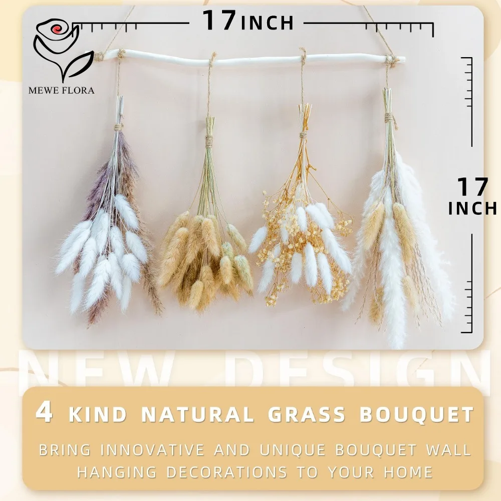 Reed Pampas rumput alami buket - Dried Pampas Bundle ulasan dan harga