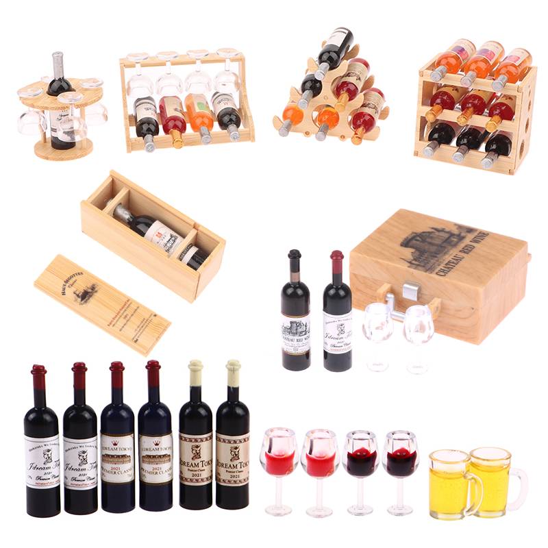 Miniatur Rak Gelas Anggur Set  - Interior Design Kitchen ulasan dan harga