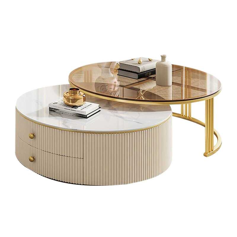 Set Meja Kopi Kayu Marmer Mewa - Interior Design Luxury Living Room ulasan dan harga