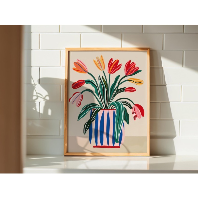 2 Buah Seni Dinding Kanvas Bun - Interior Design Kitchen ulasan dan harga