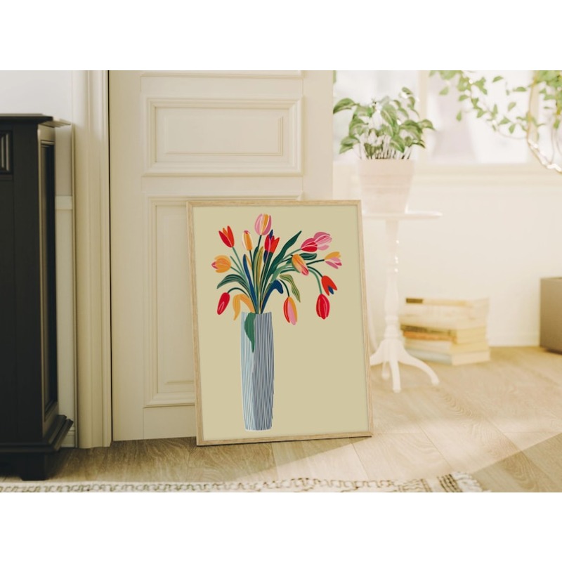 2 Buah Seni Dinding Kanvas Bun - Interior Design Kitchen ulasan dan harga