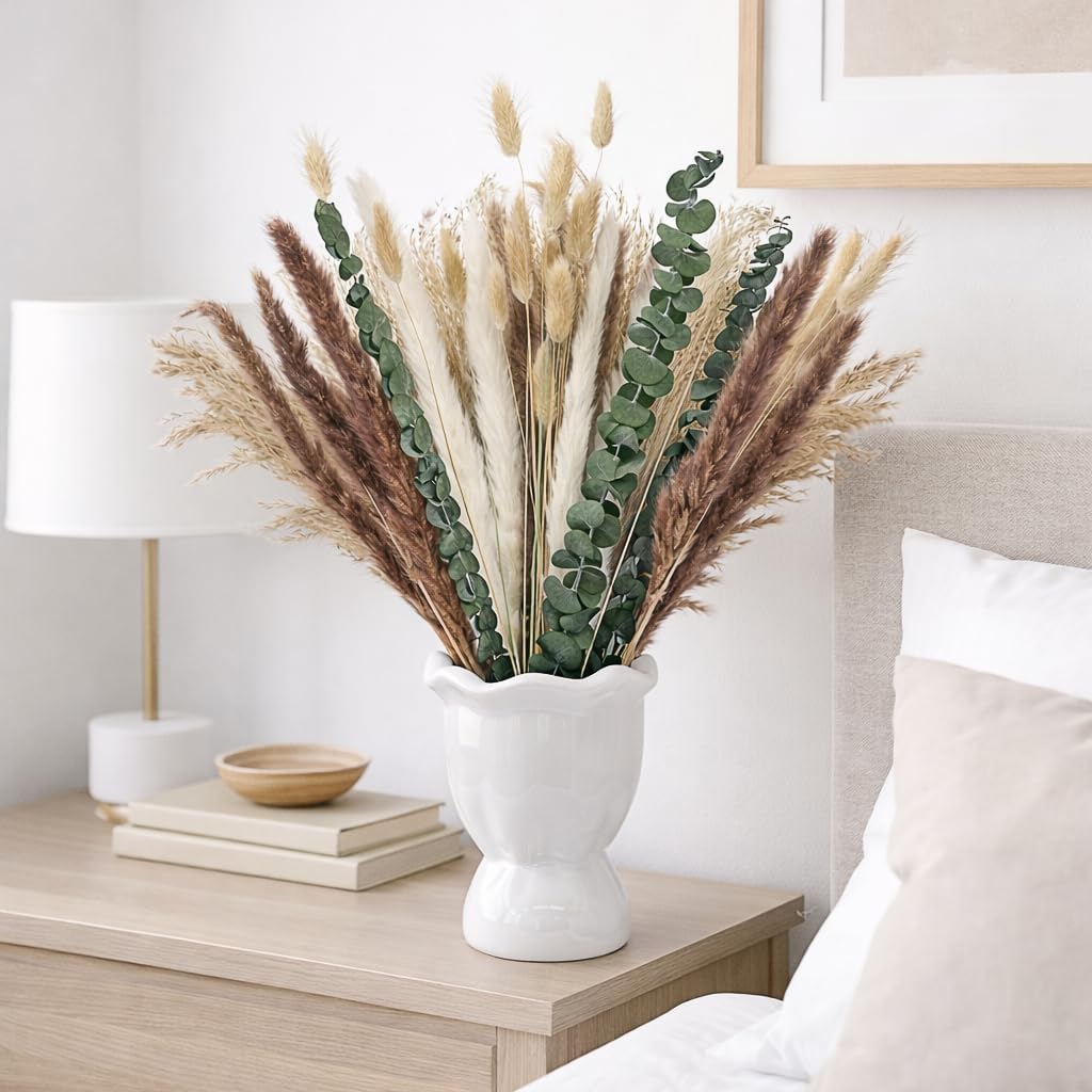 65Pcs DIY Bunga Kering Alami B - Dried Pampas Bundle ulasan dan harga