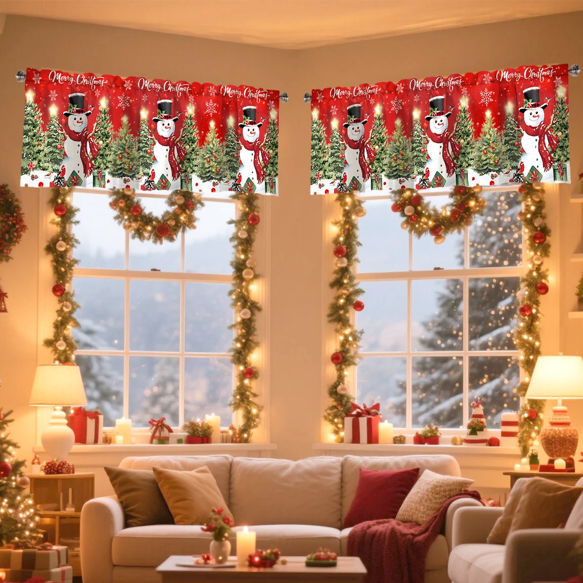 Tirai Pendek Natal Dekorasi Se - Interior Design Kitchen ulasan dan harga