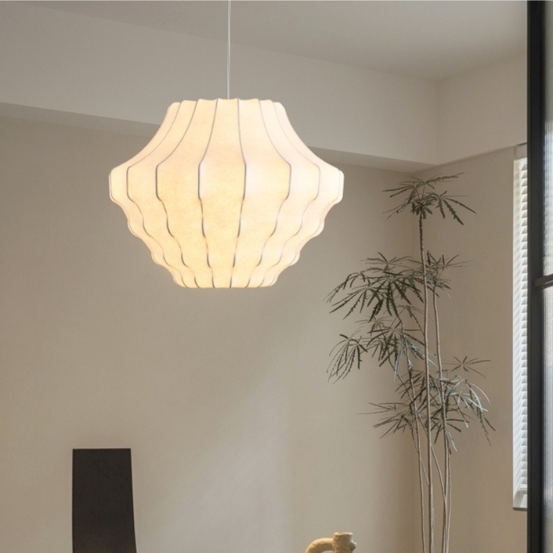 Lampu Gantung Kain Gaya Wabi-S - Interior Design Remote ulasan dan harga