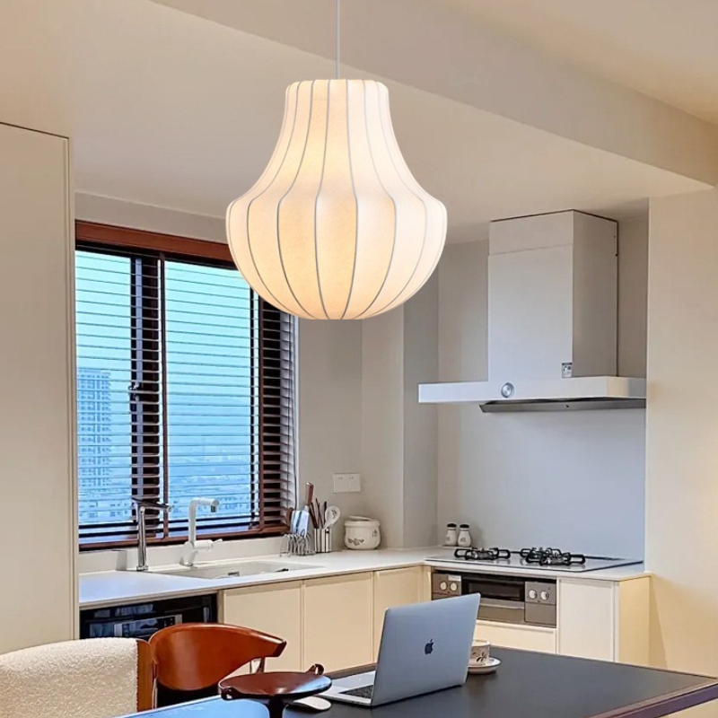 Lampu Gantung Kain Gaya Wabi-S - Interior Design Remote ulasan dan harga